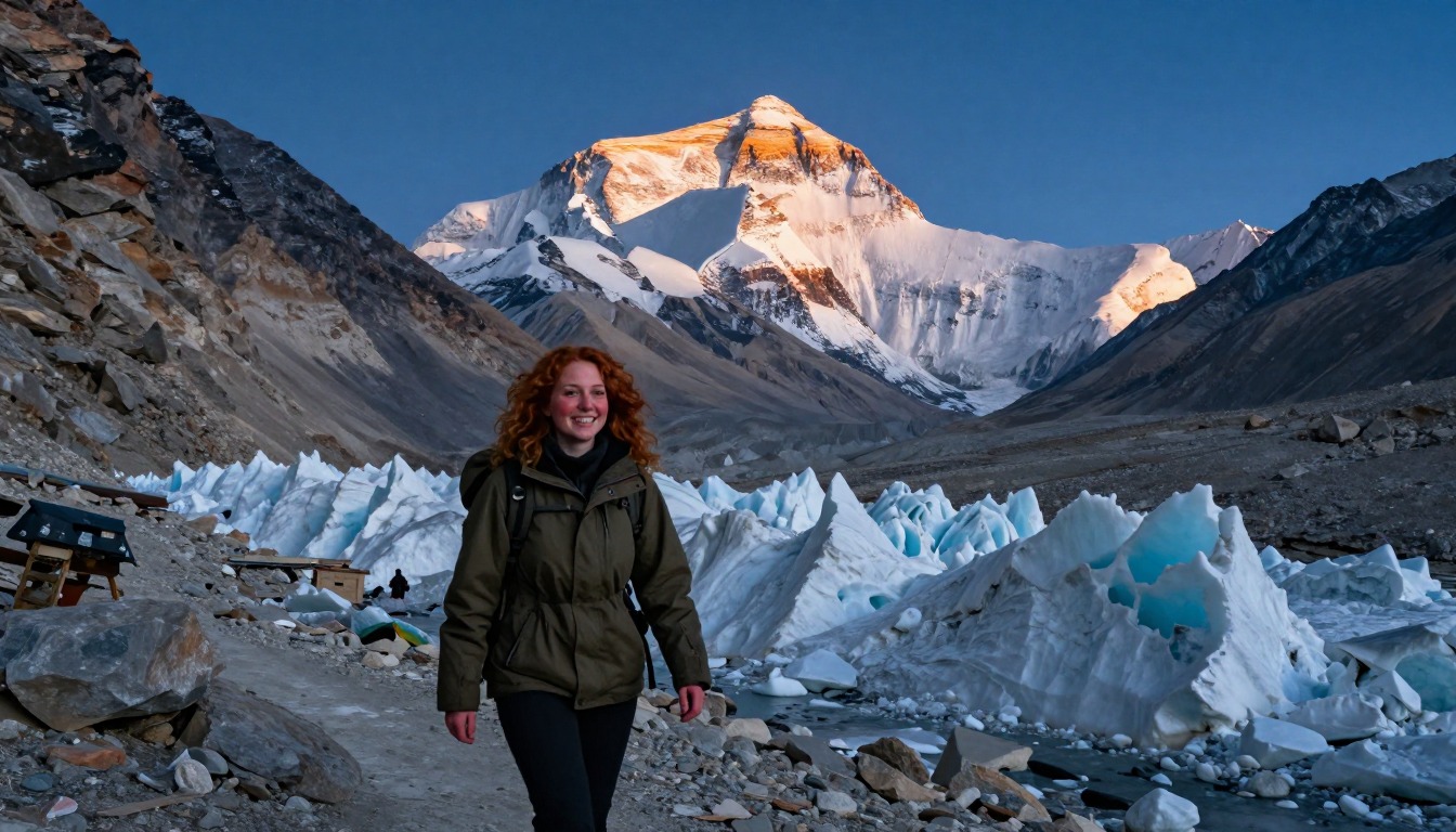 Illustration capturing a moment at Everest Base Camp — Gorak Shep & Kala Patthar