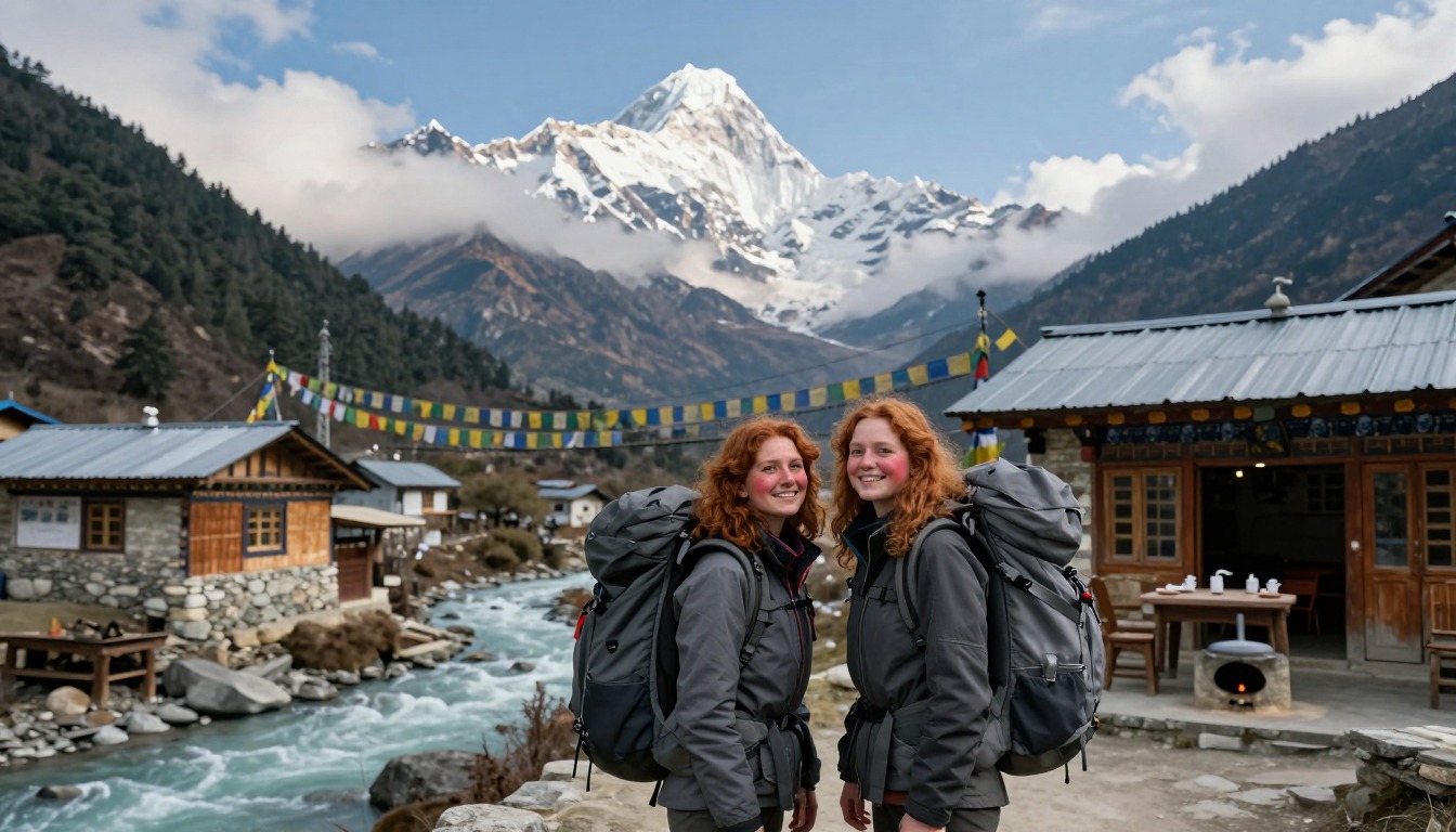 Illustration of a place to stay near Everest Base Camp — Namche & Tengboche