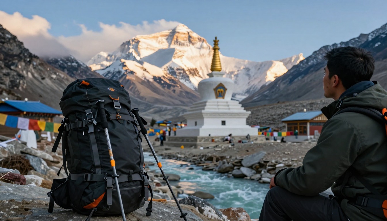Illustrative detail from Everest Base Camp — Namche & Tengboche