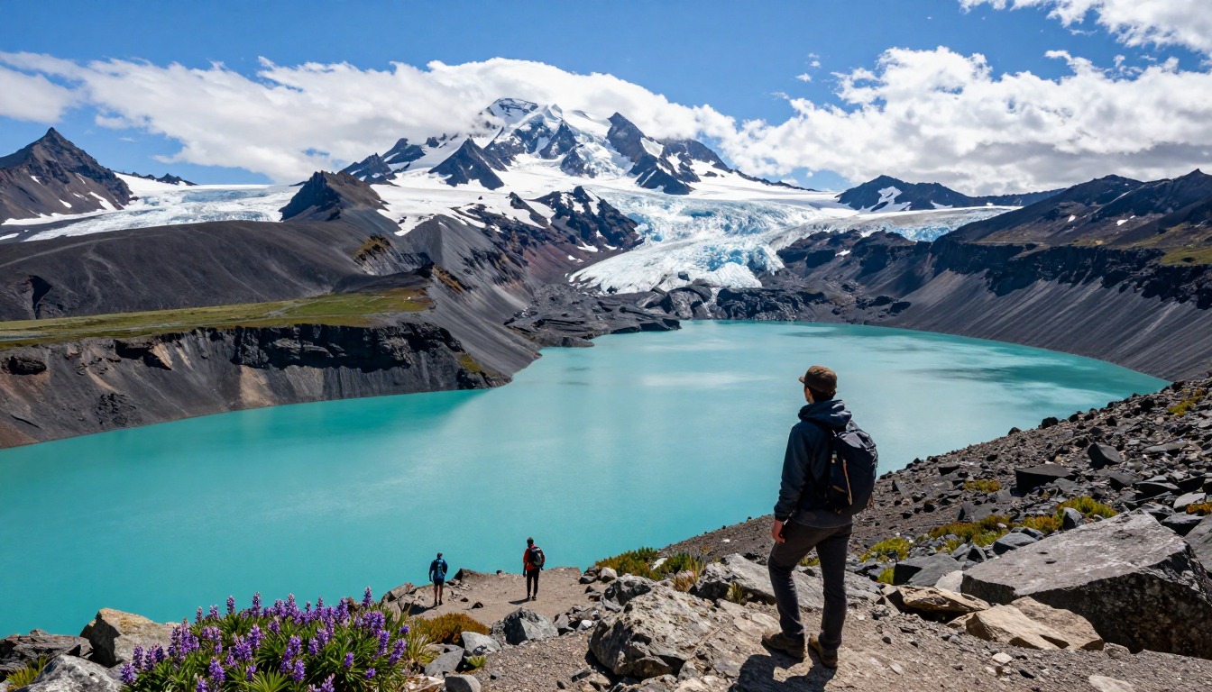 Illustration evoking Garibaldi Lake & Panorama Ridge
