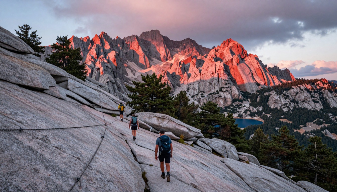 Illustration evoking GR20 — Corsica