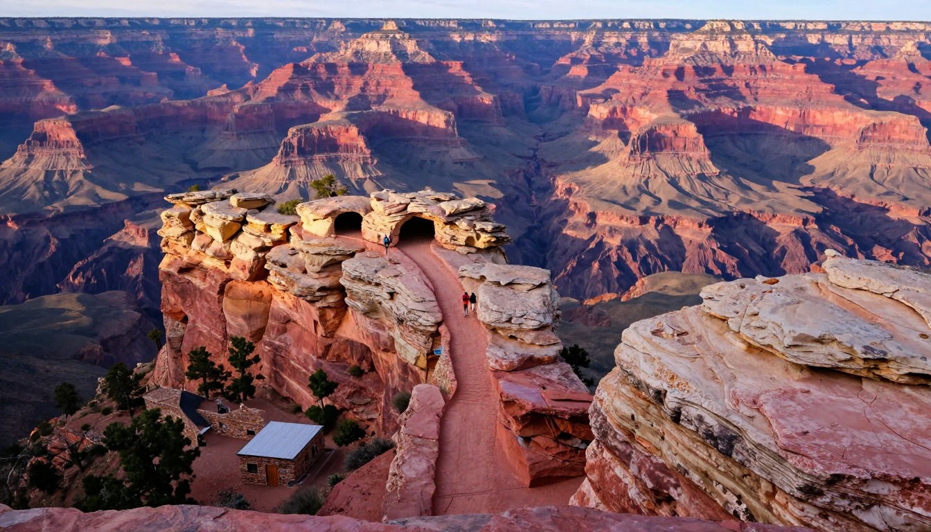 Illustration evoking Grand Canyon — Bright Angel Trail