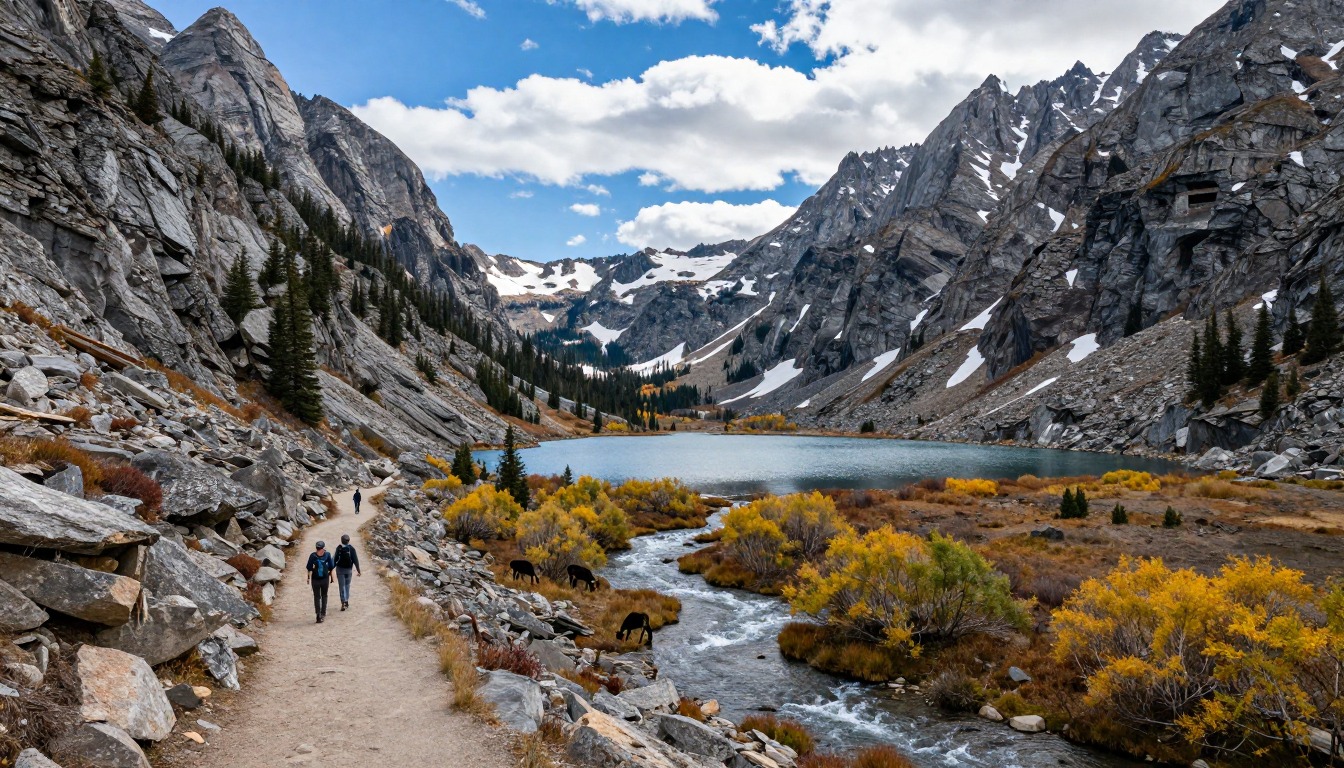 Illustration evoking Grand Teton — Cascade Canyon
