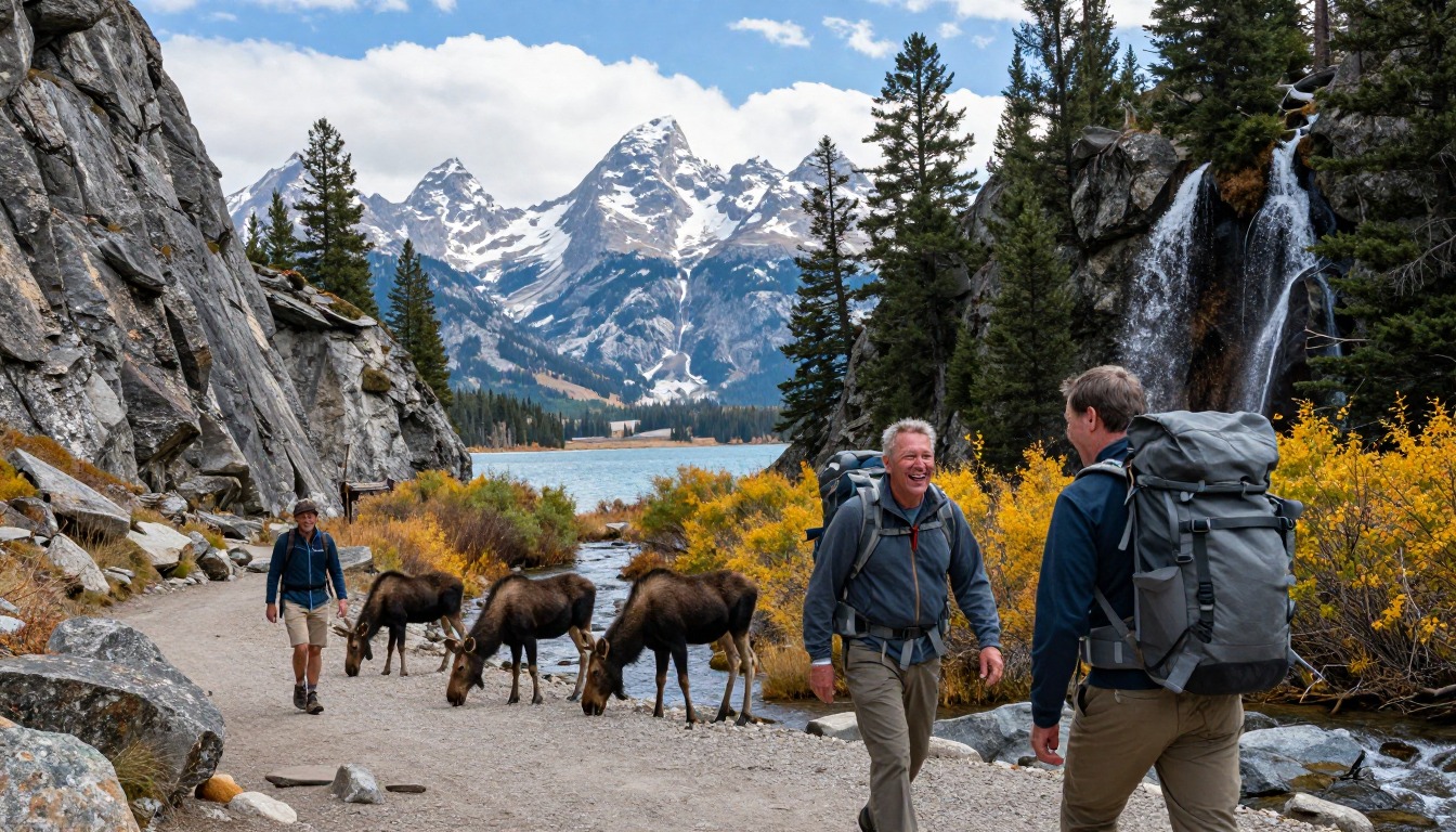 Illustration capturing a moment at Grand Teton — Cascade Canyon