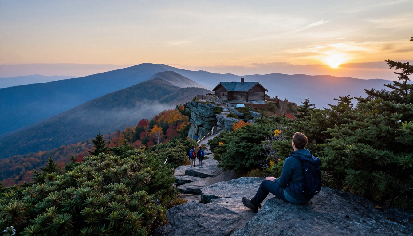 Illustration evoking Great Smokies — Alum Cave to Mount LeConte