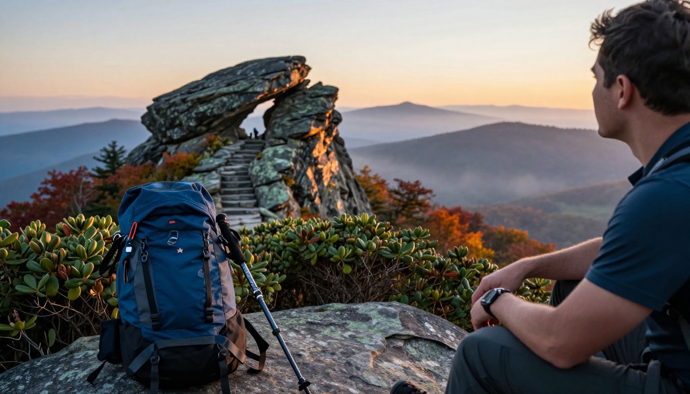 Illustrative detail from Great Smokies — Alum Cave to Mount LeConte