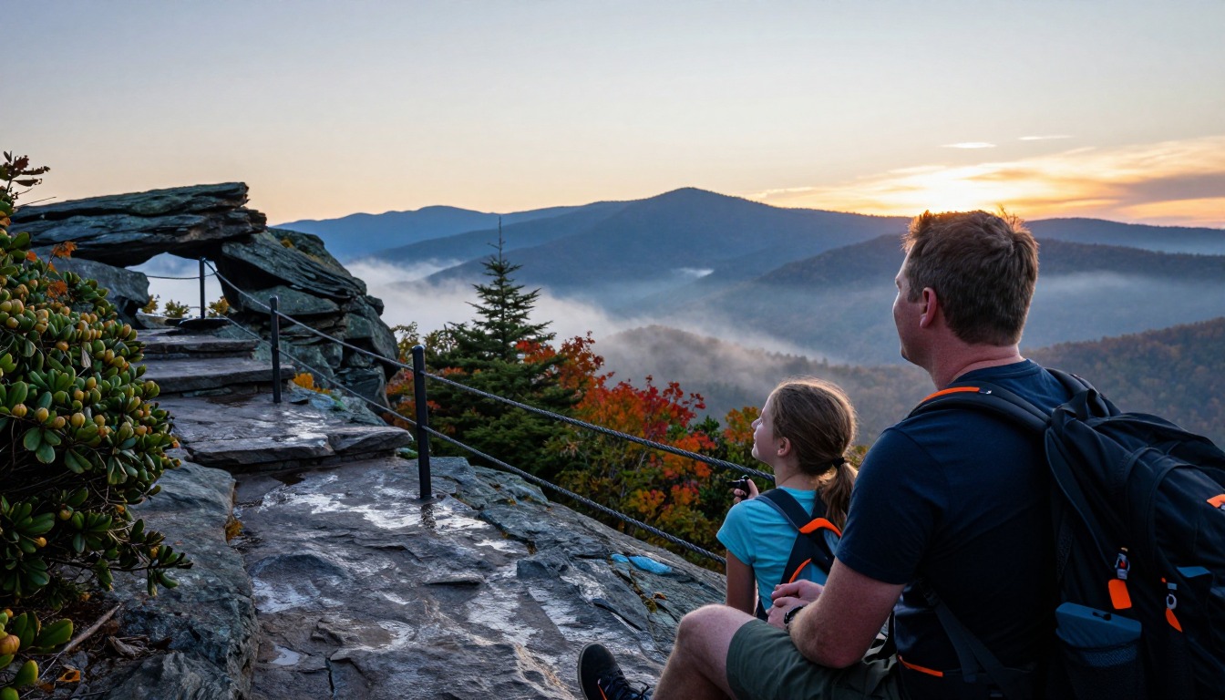 Illustration capturing a moment at Great Smokies — Alum Cave to Mount LeConte