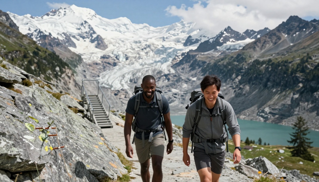 Illustration of the trail at Walker's Haute Route — Chamonix to Zermatt