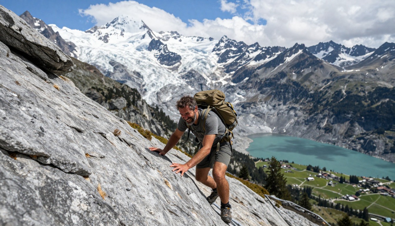 Illustration capturing a moment at Walker's Haute Route — Chamonix to Zermatt