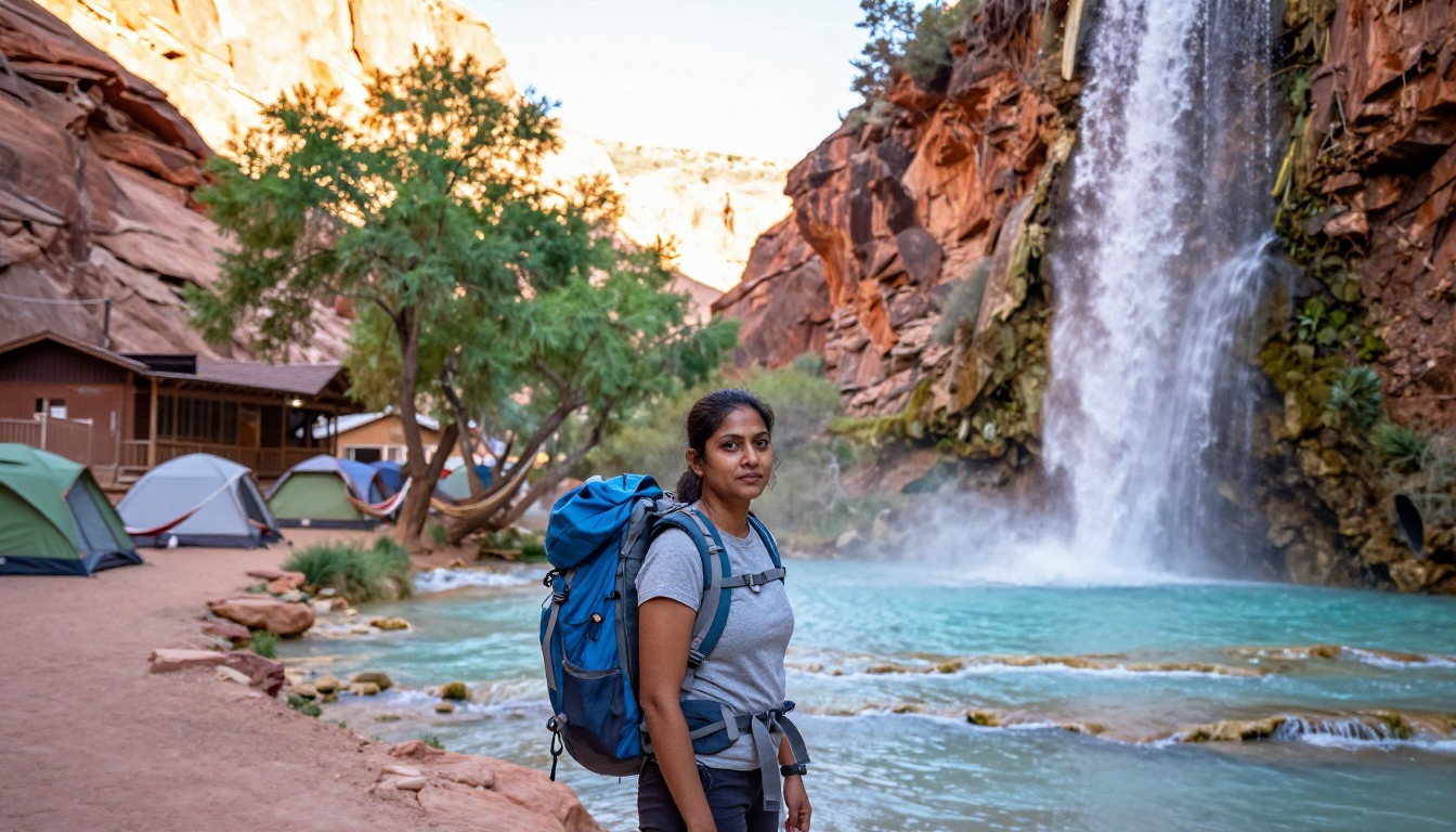 Illustration of a place to stay near Havasu Falls — Havasupai