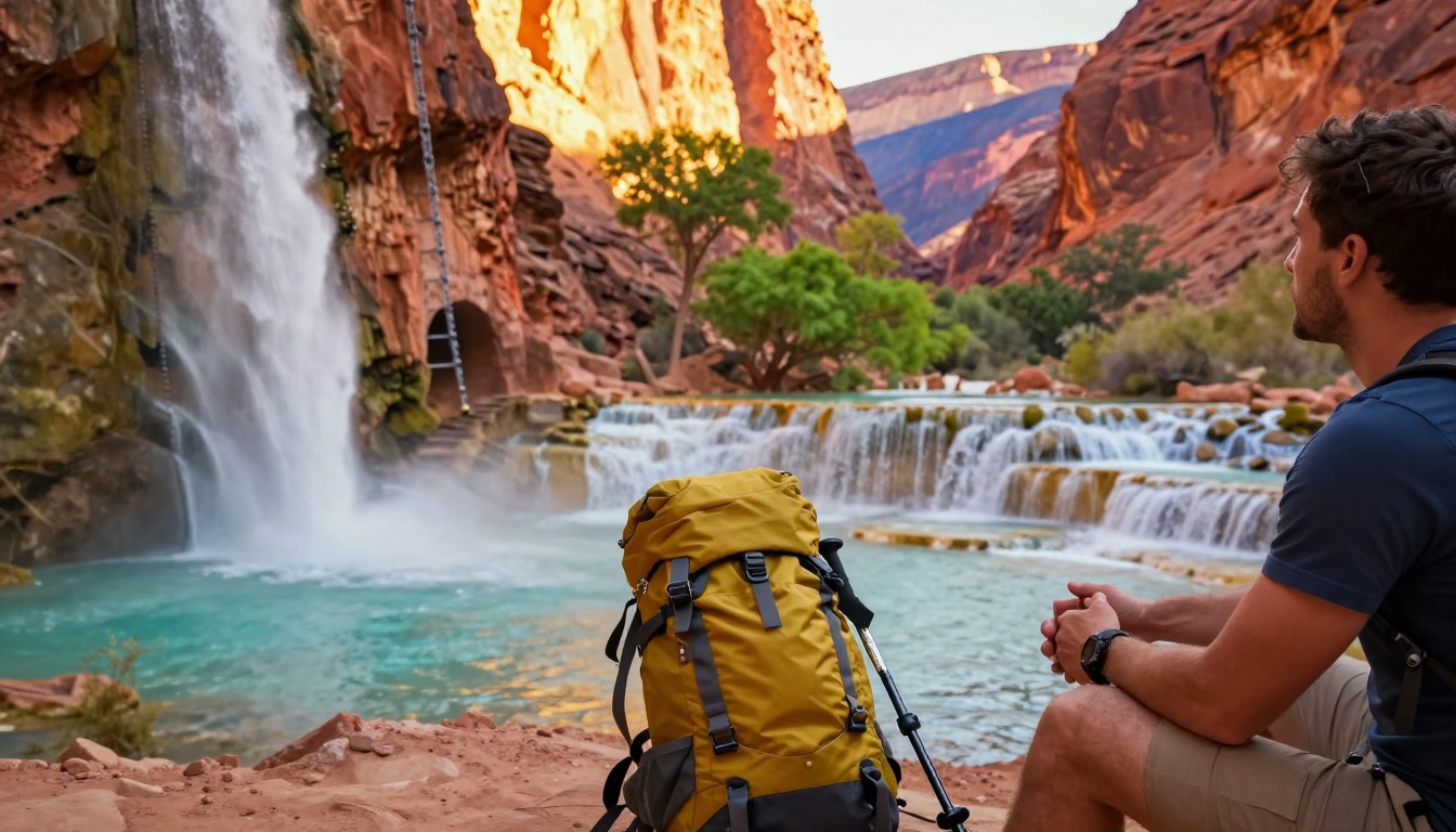 Illustrative detail from Havasu Falls — Havasupai