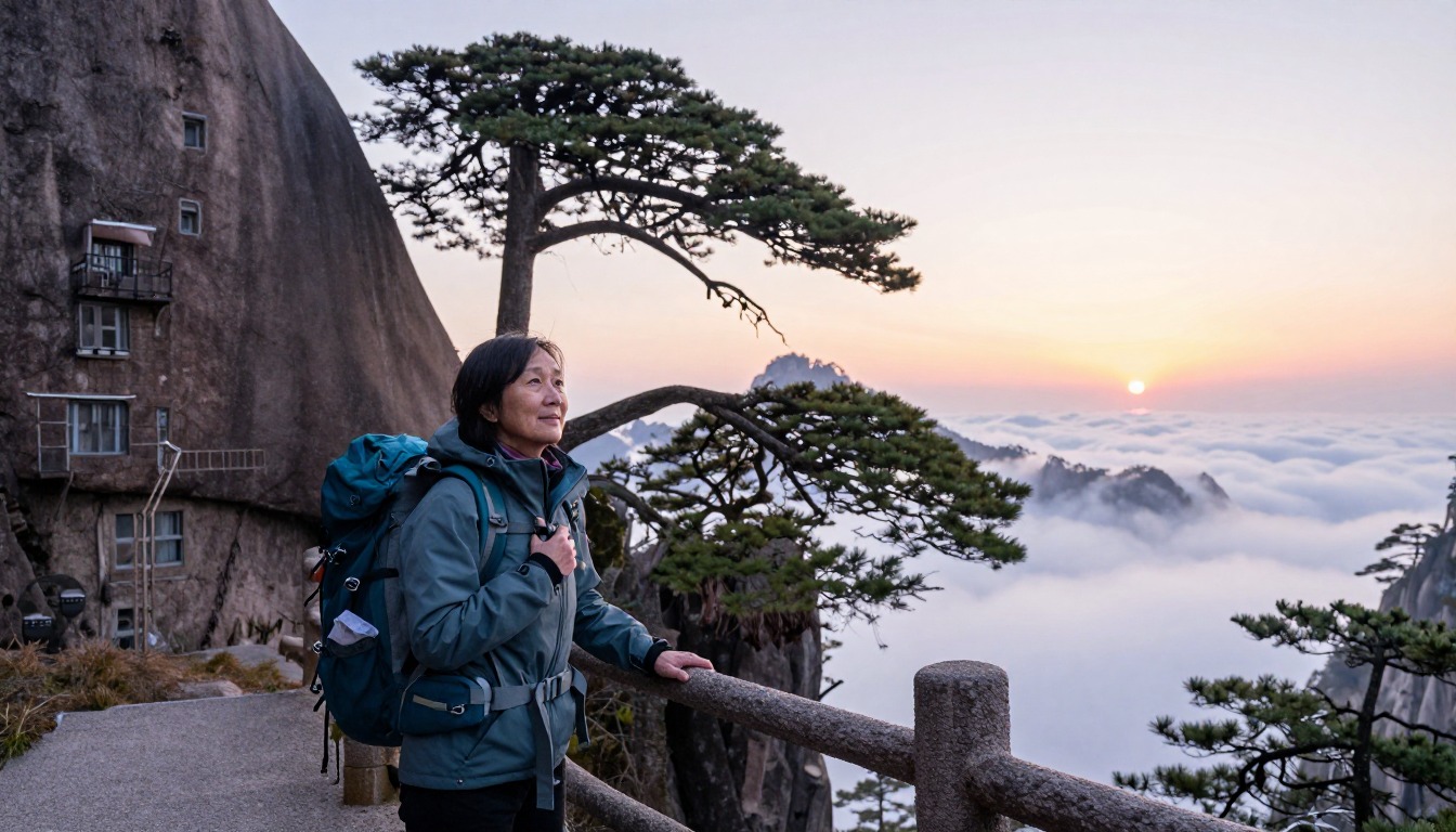 Illustration of a place to stay near Huangshan — Yellow Mountain