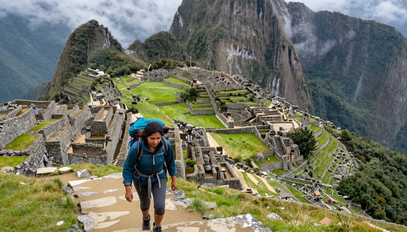 Illustration capturing a moment at Inca Trail to Machu Picchu