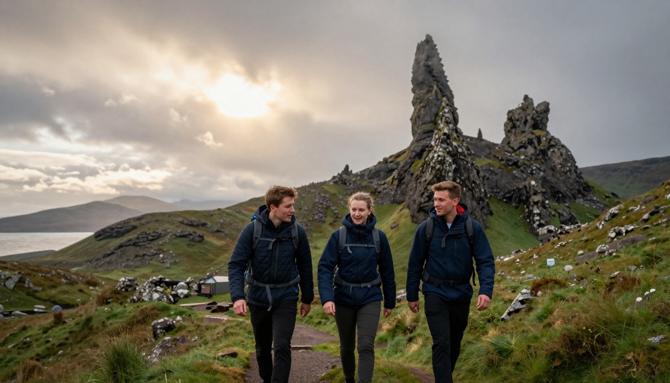 Illustration of the trail at Isle of Skye — Quiraing & Old Man of Storr