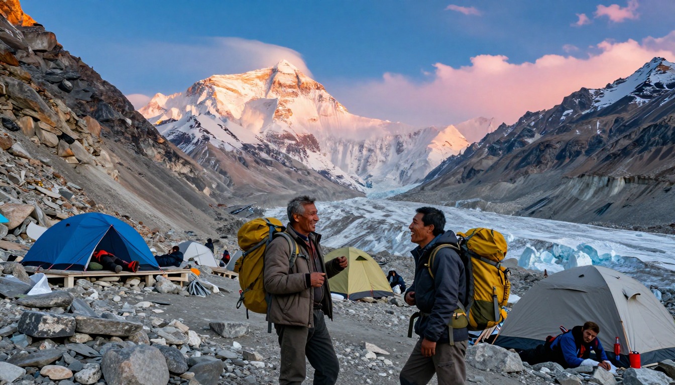 Illustration of a place to stay near K2 Base Camp — Concordia