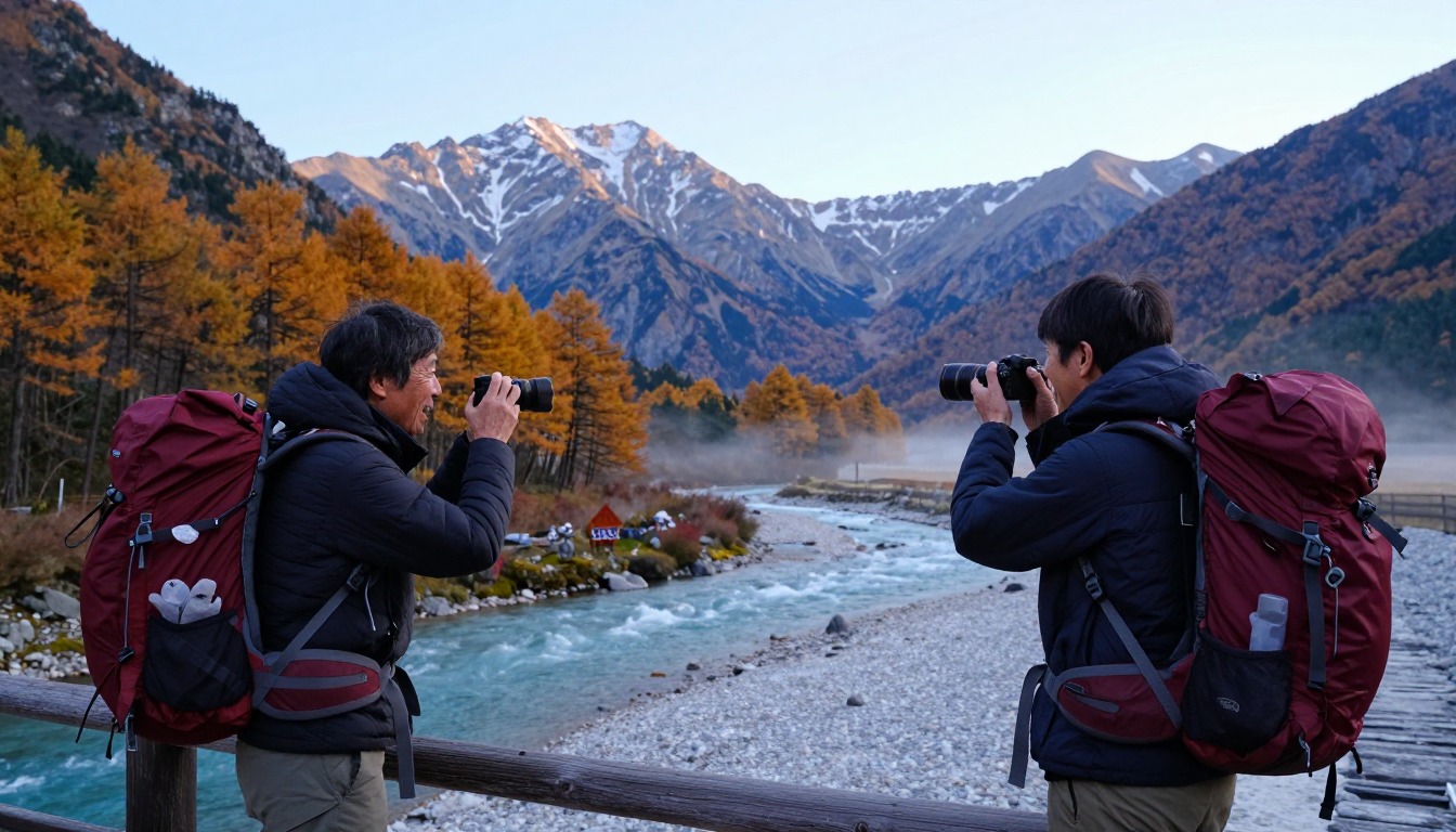 Illustration capturing a moment at Kamikochi — Japanese Alps
