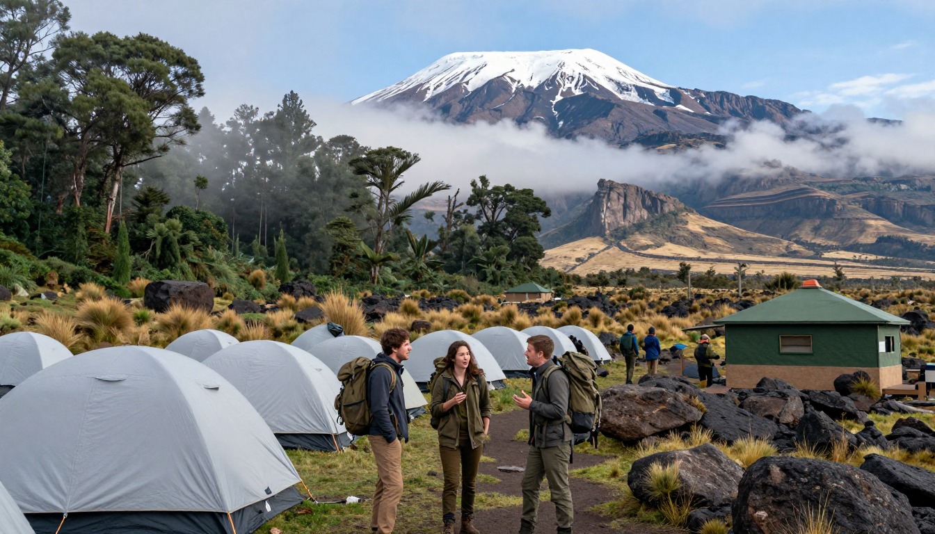 Illustration of a place to stay near Kilimanjaro — Machame Route