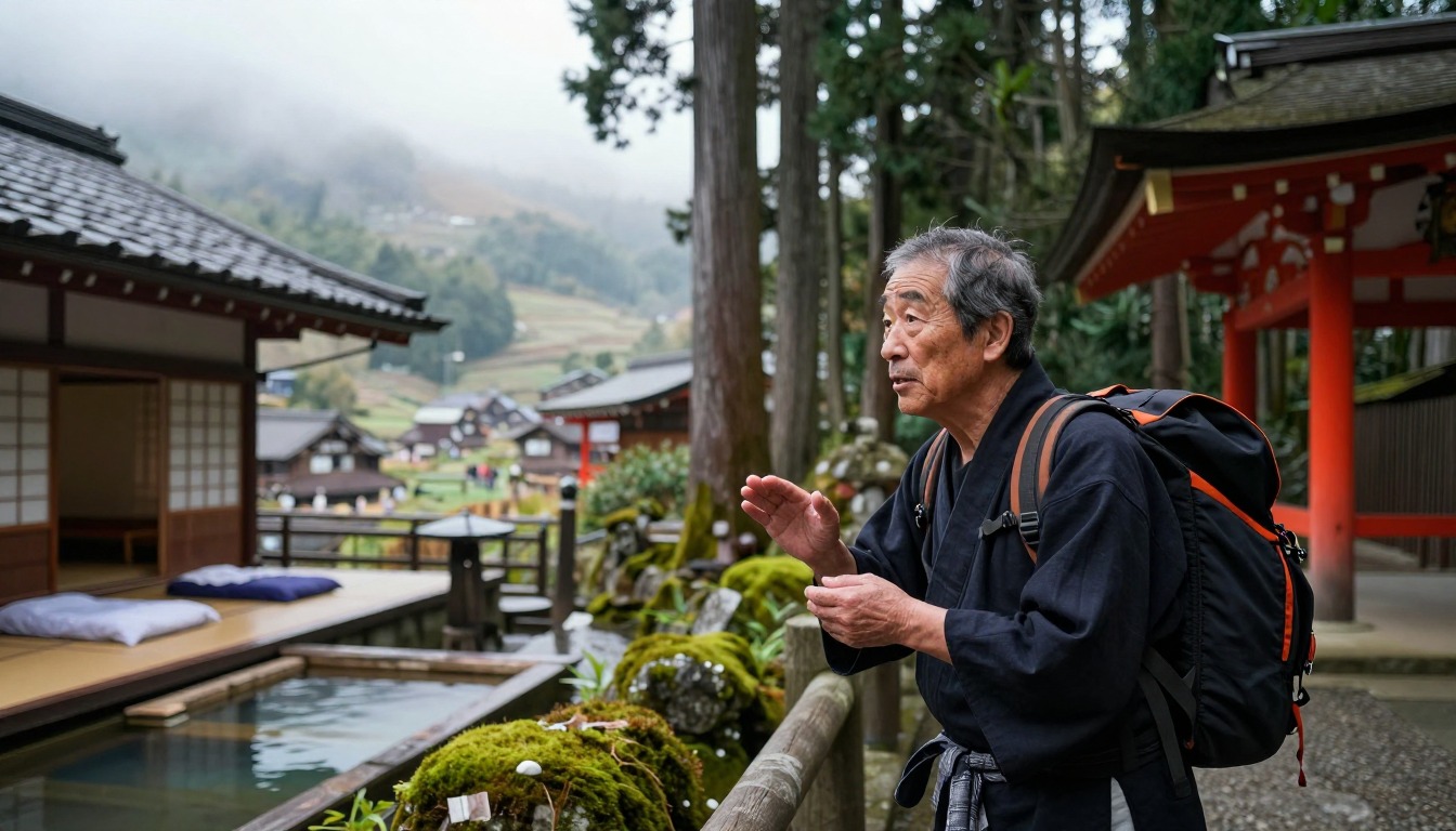 Illustration of a place to stay near Kumano Kodo — Nakahechi
