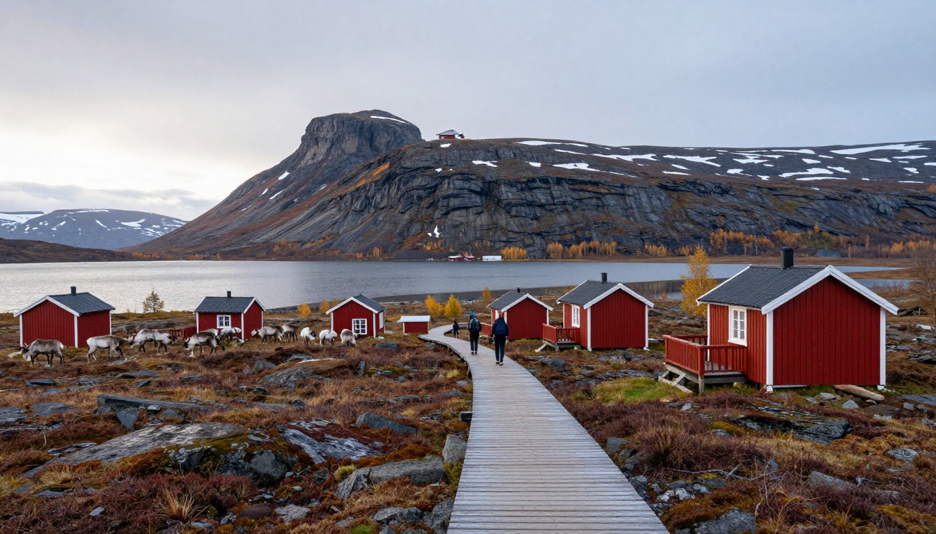Illustration evoking Kungsleden — Abisko to Kebnekaise