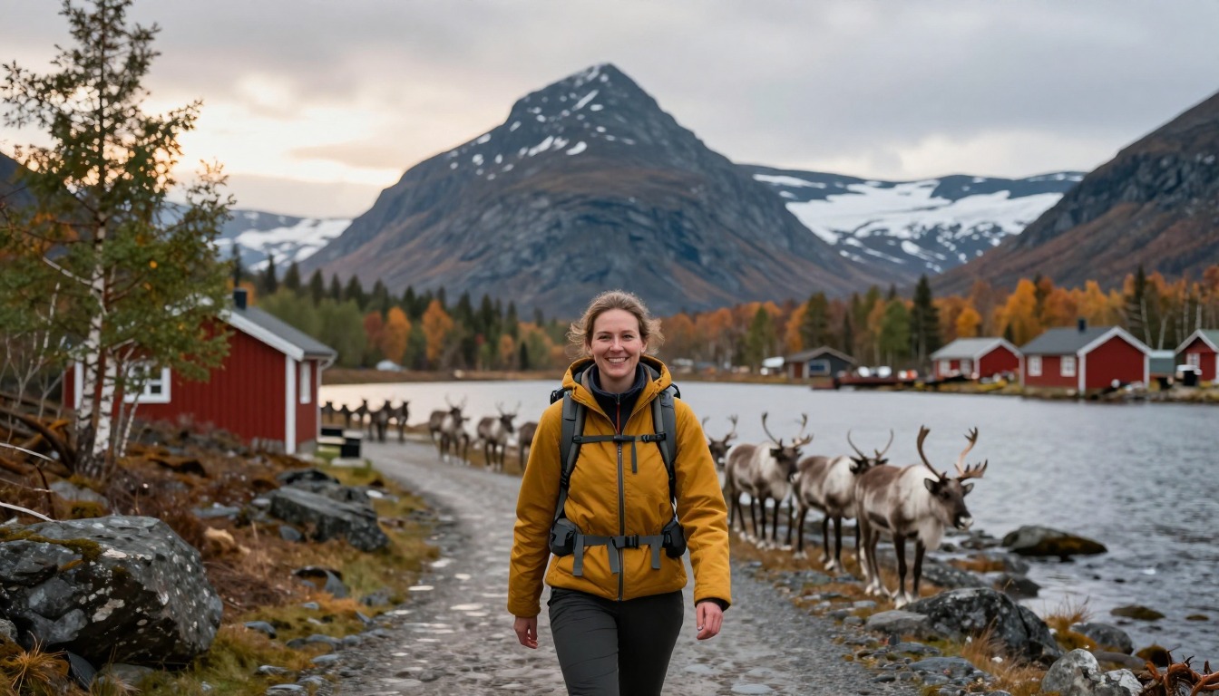 Illustration of the trail at Kungsleden — Abisko to Kebnekaise