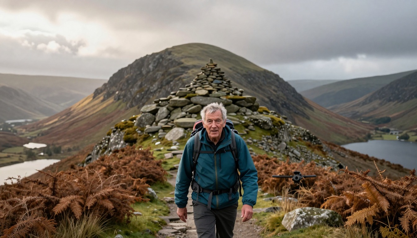 Illustration of the trail at Lake District — Striding Edge & Scafell Pike