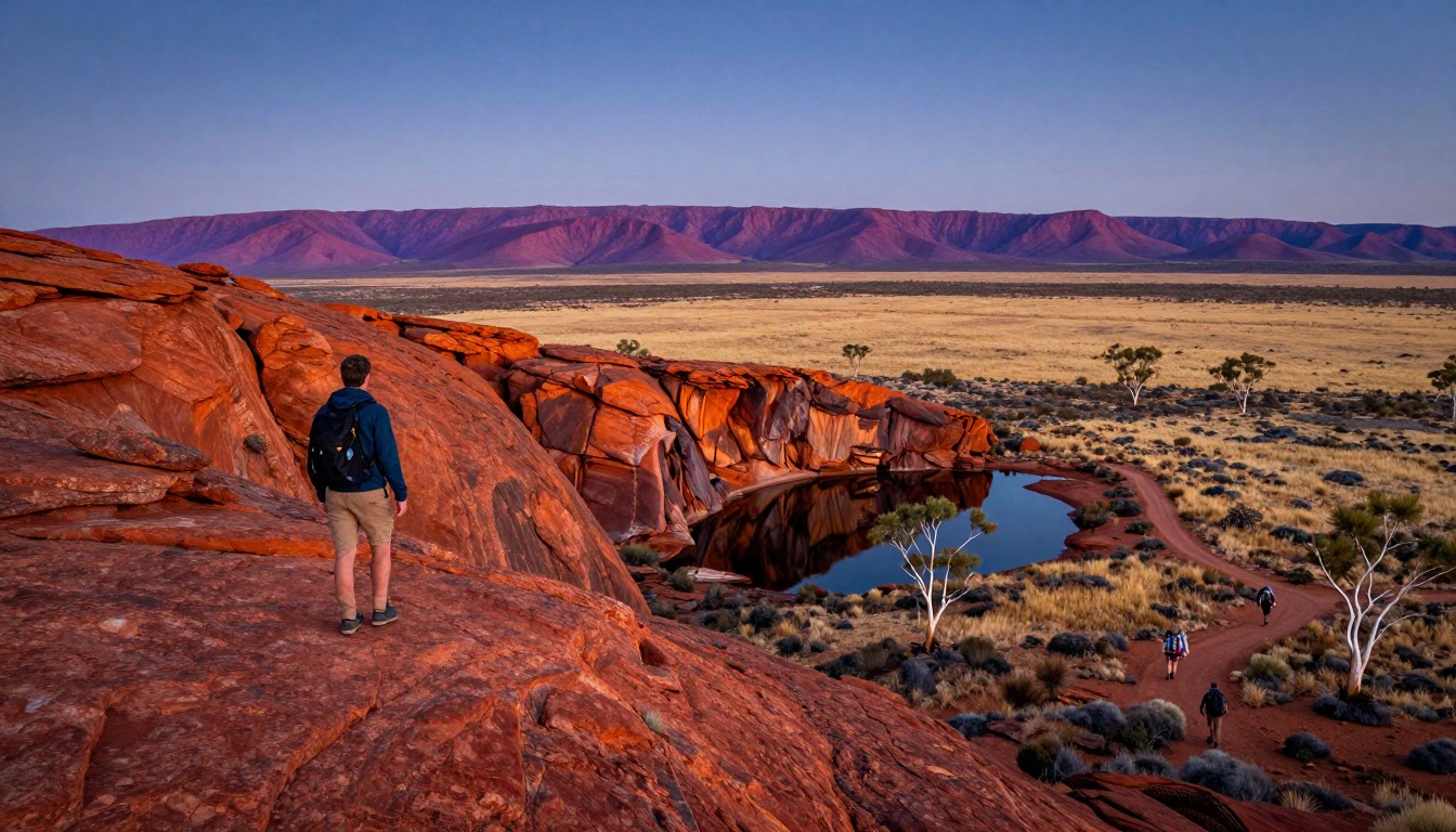 Illustration evoking Larapinta Trail