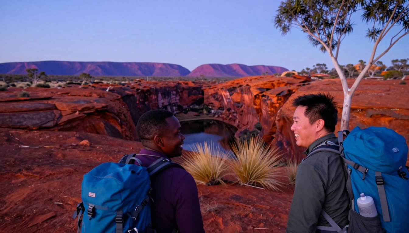 Illustration capturing a moment at Larapinta Trail