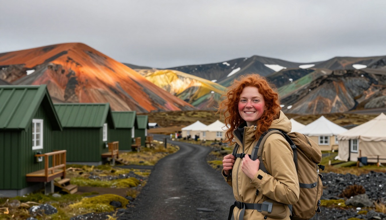 Illustration of a place to stay near Laugavegur Trail — Iceland