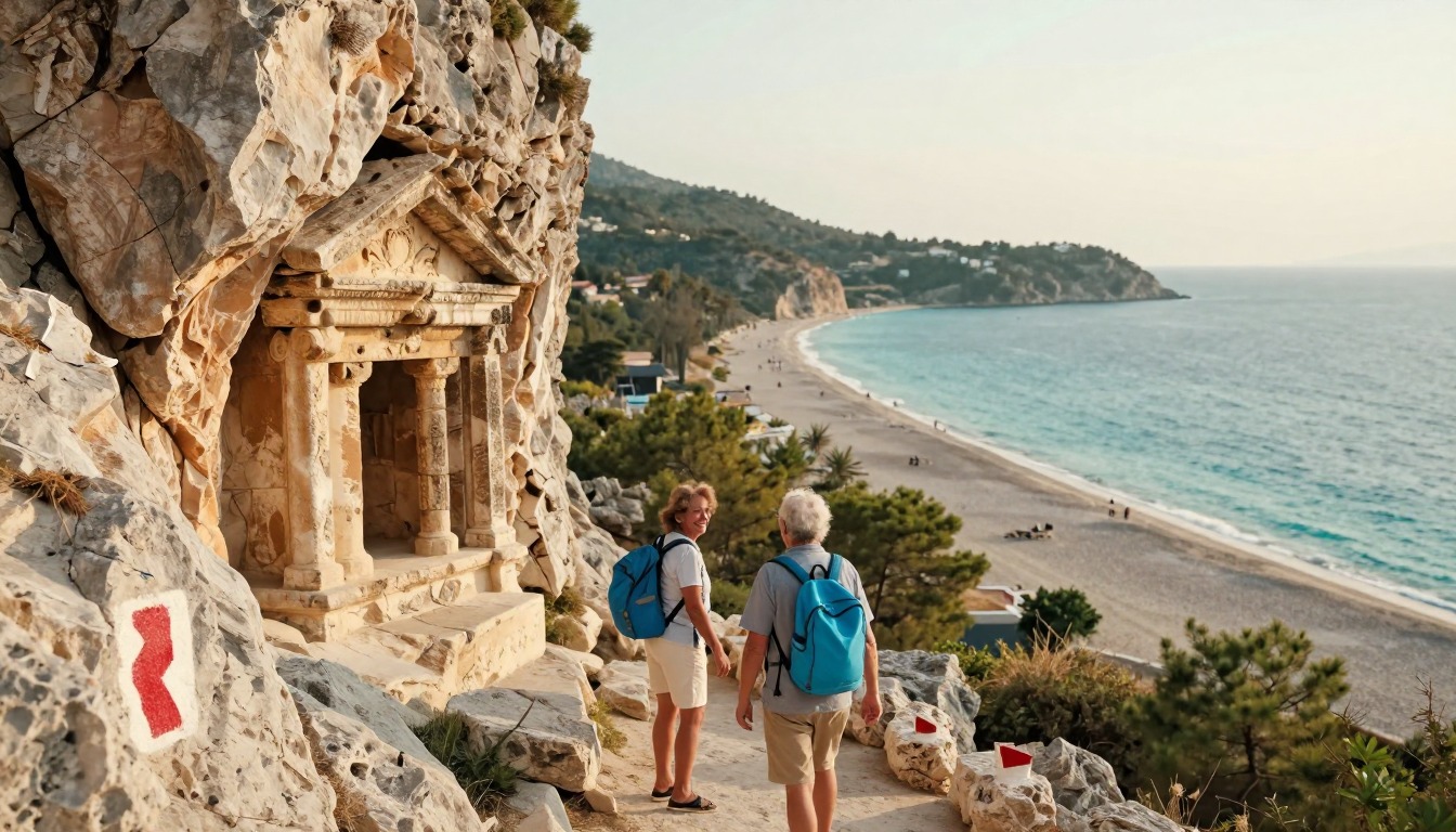Illustration capturing a moment at The Lycian Way