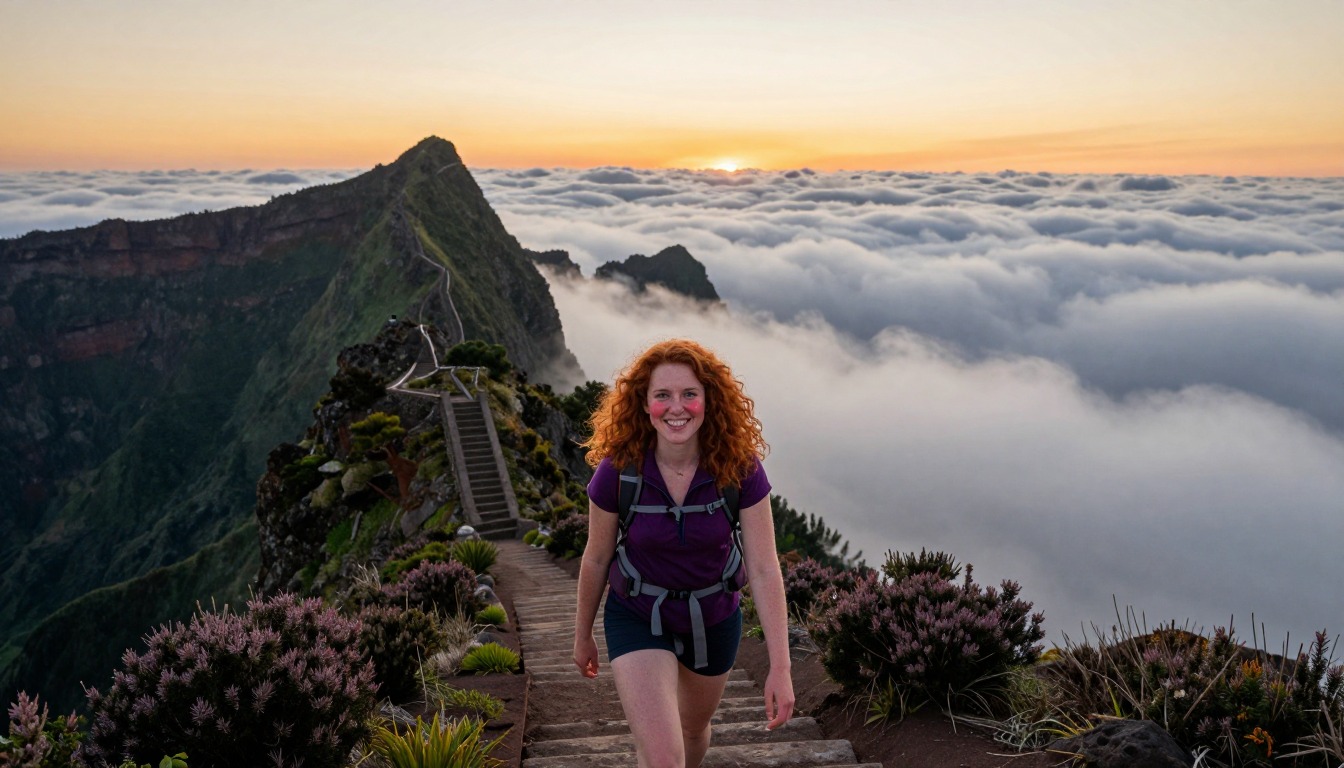 Illustration of the trail at Madeira — Pico do Arieiro to Pico Ruivo