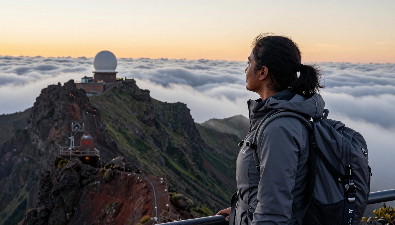 Illustration capturing a moment at Madeira — Pico do Arieiro to Pico Ruivo