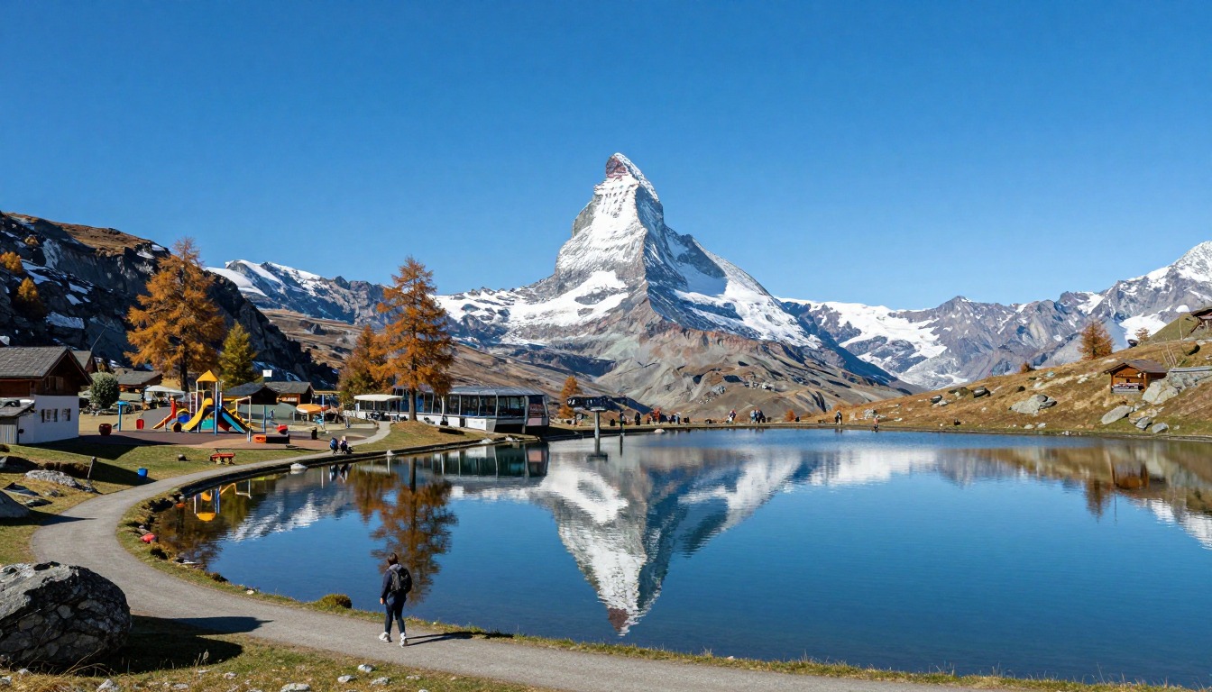 Illustration evoking Matterhorn — Five Lakes Walk
