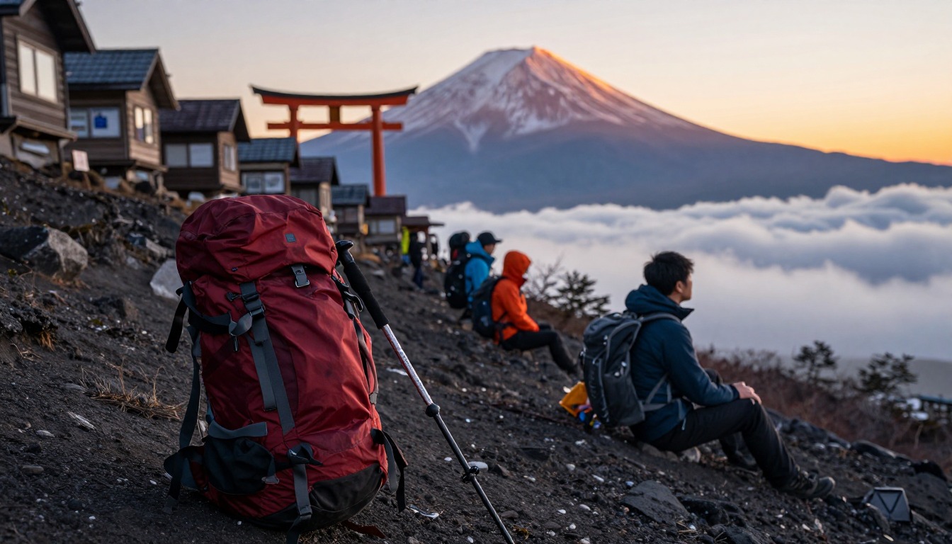 Illustrative detail from Mount Fuji — Yoshida Trail