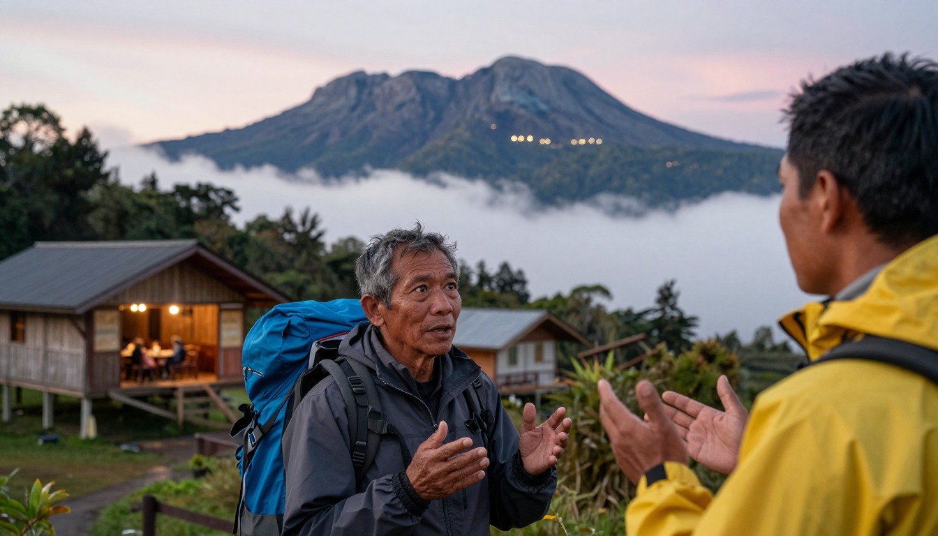 Illustration of a place to stay near Mount Kinabalu