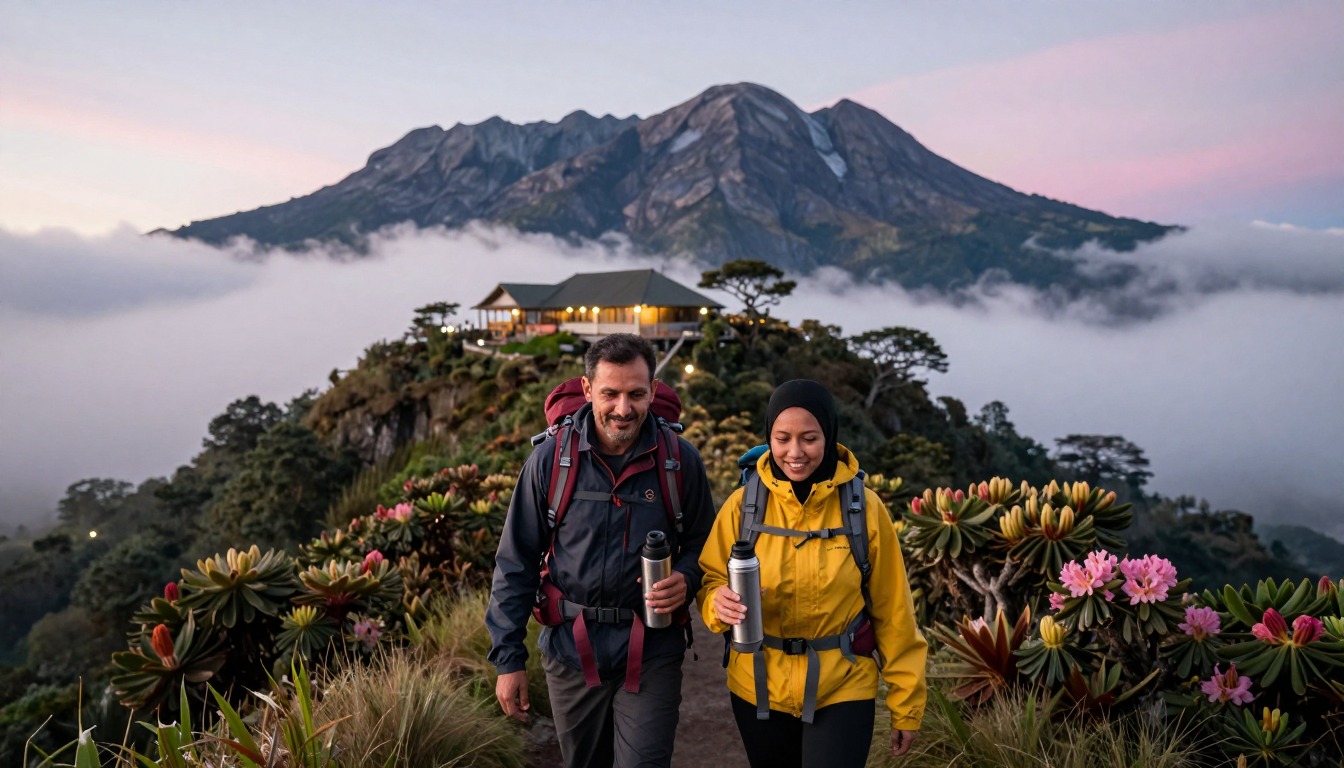 Illustration of the trail at Mount Kinabalu