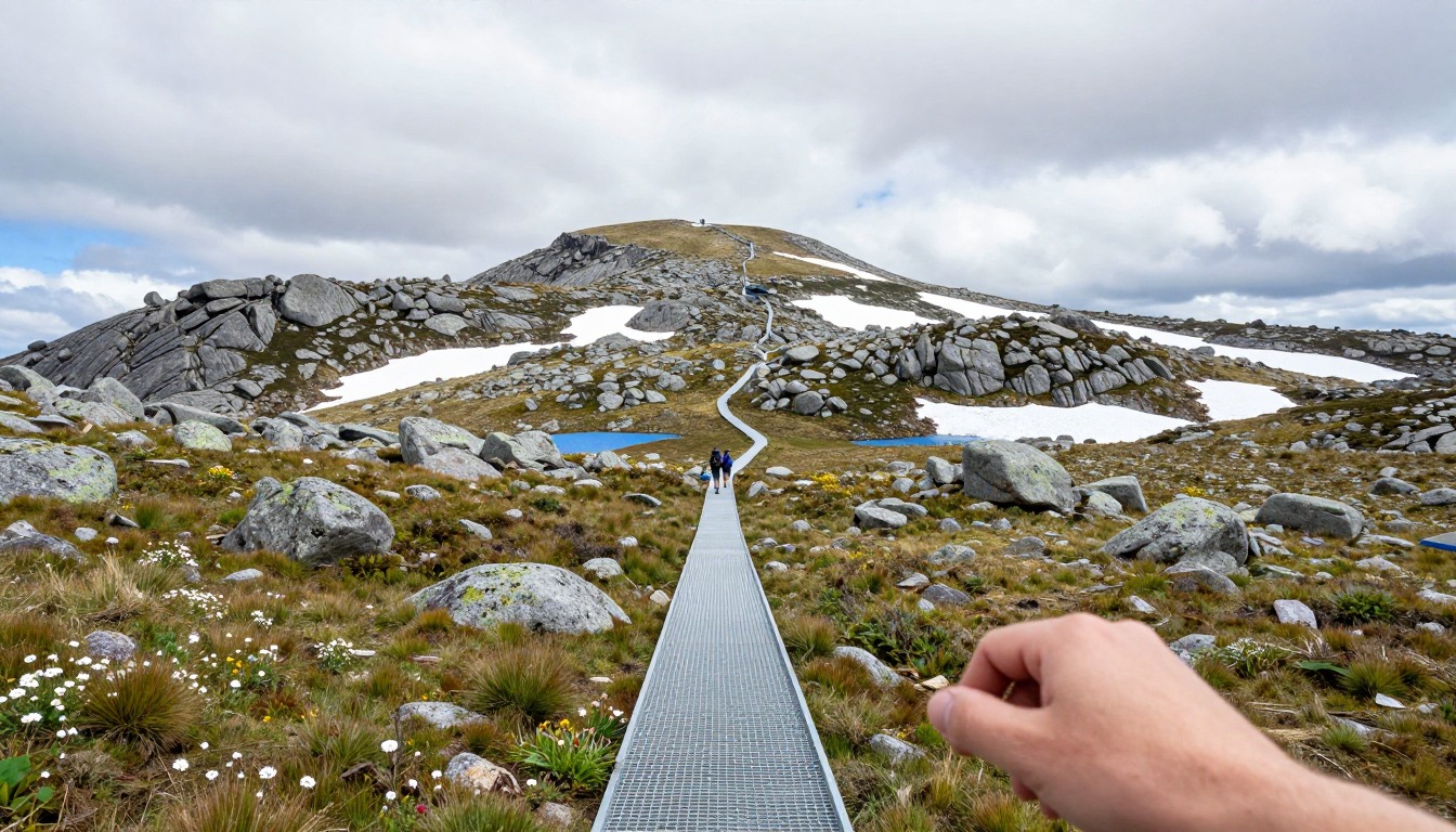 Illustration evoking Mount Kosciuszko — Main Range