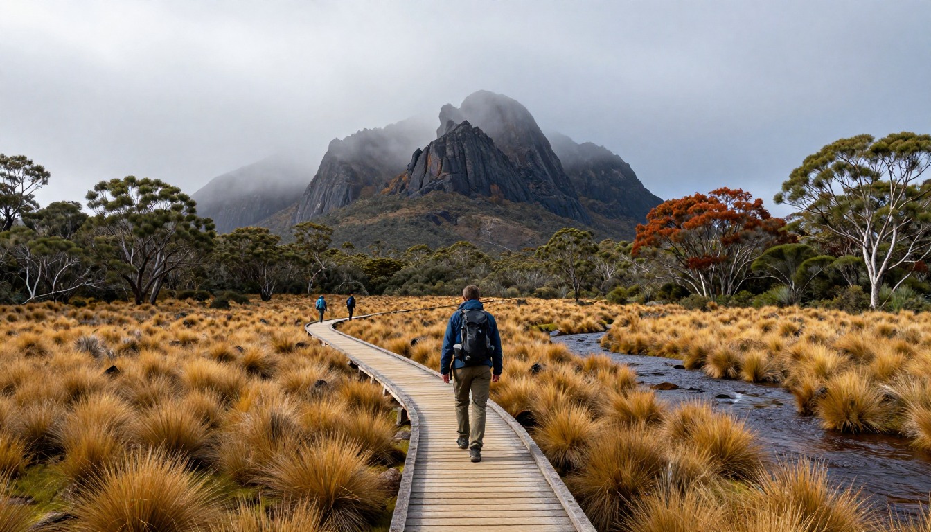 Illustration evoking Overland Track