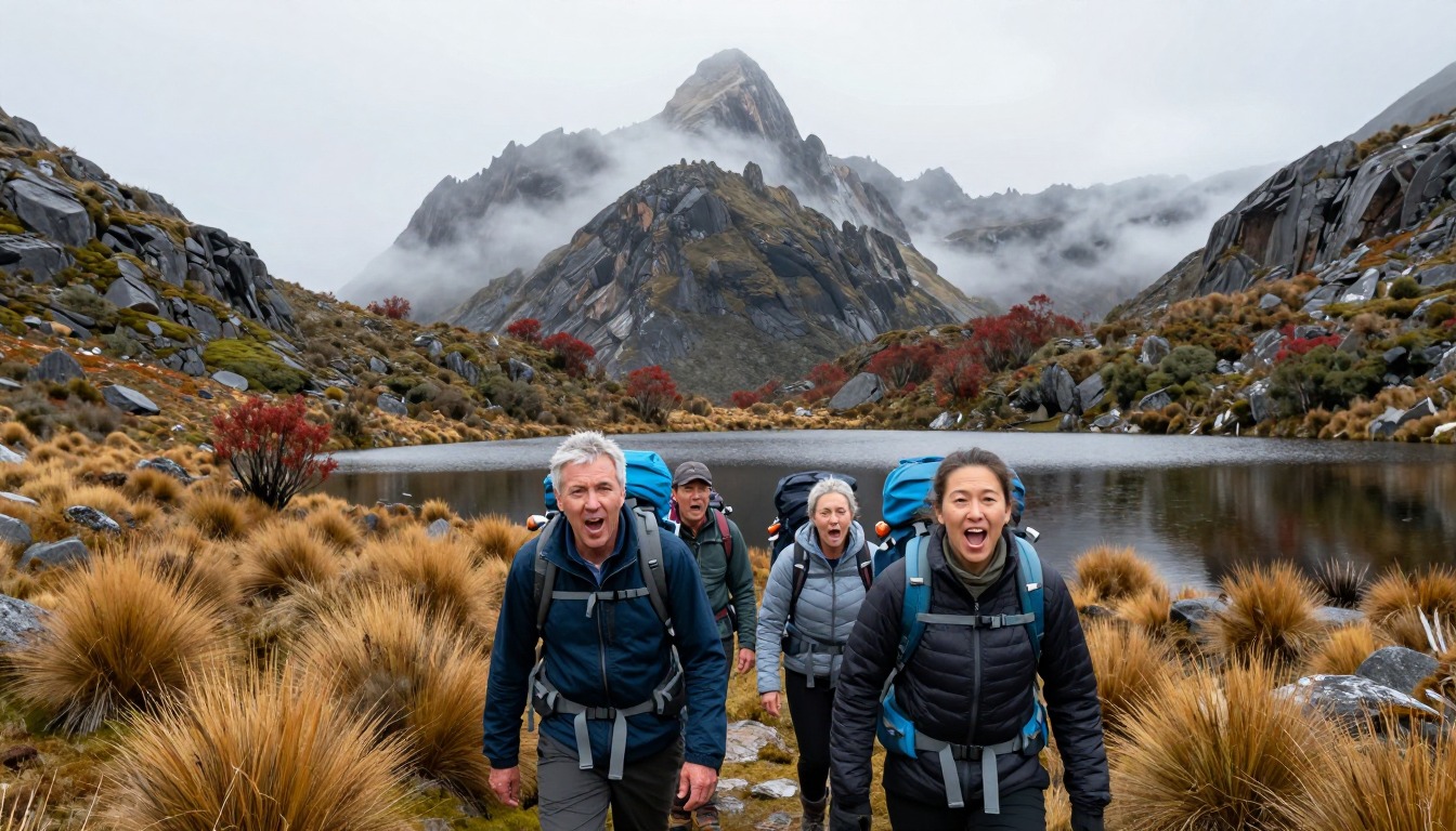 Illustration of the trail at Overland Track