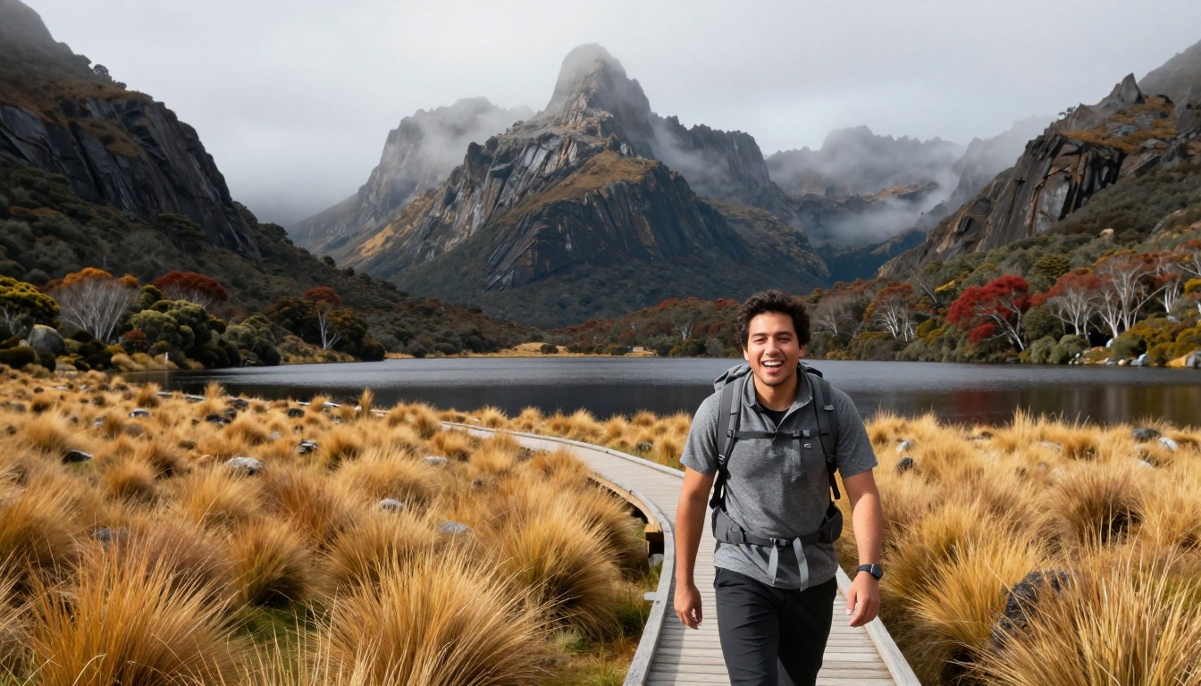 Illustration capturing a moment at Overland Track