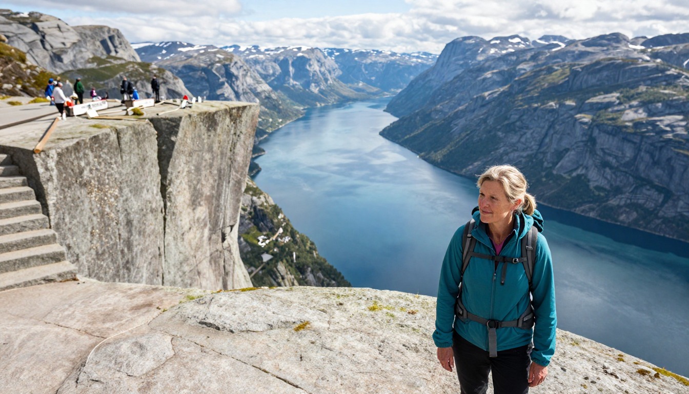 Illustration capturing a moment at Preikestolen — Pulpit Rock