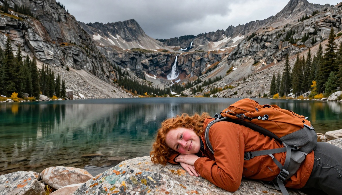 Illustration capturing a moment at Rocky Mountain NP — Sky Pond & Emerald Lake