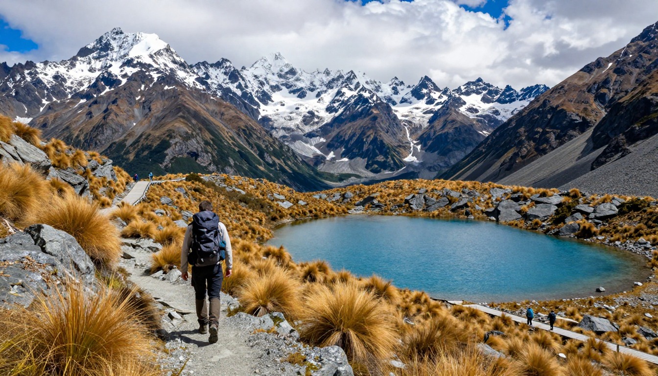 Illustration evoking Routeburn Track