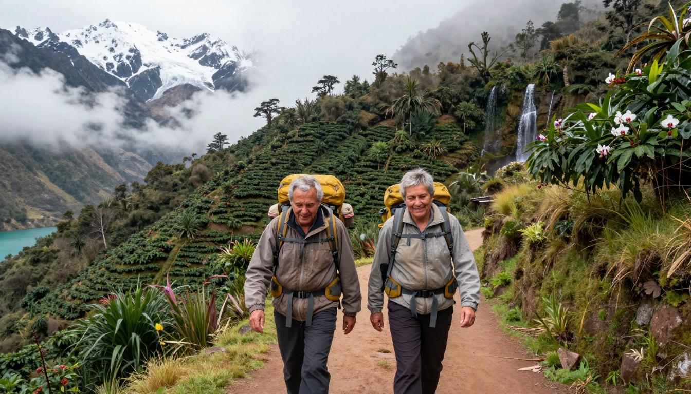 Illustration of the trail at Salkantay Trek