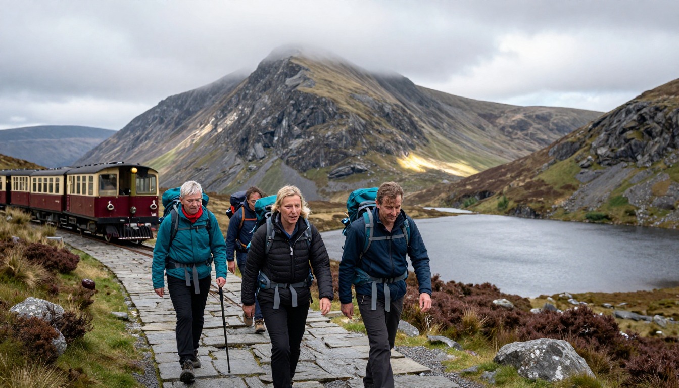 Illustration capturing a moment at Snowdon / Yr Wyddfa