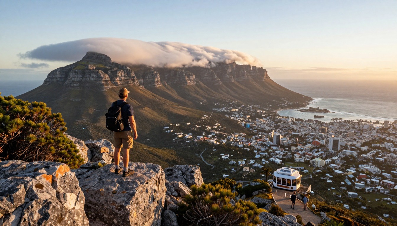 Illustration evoking Table Mountain & Lion’s Head