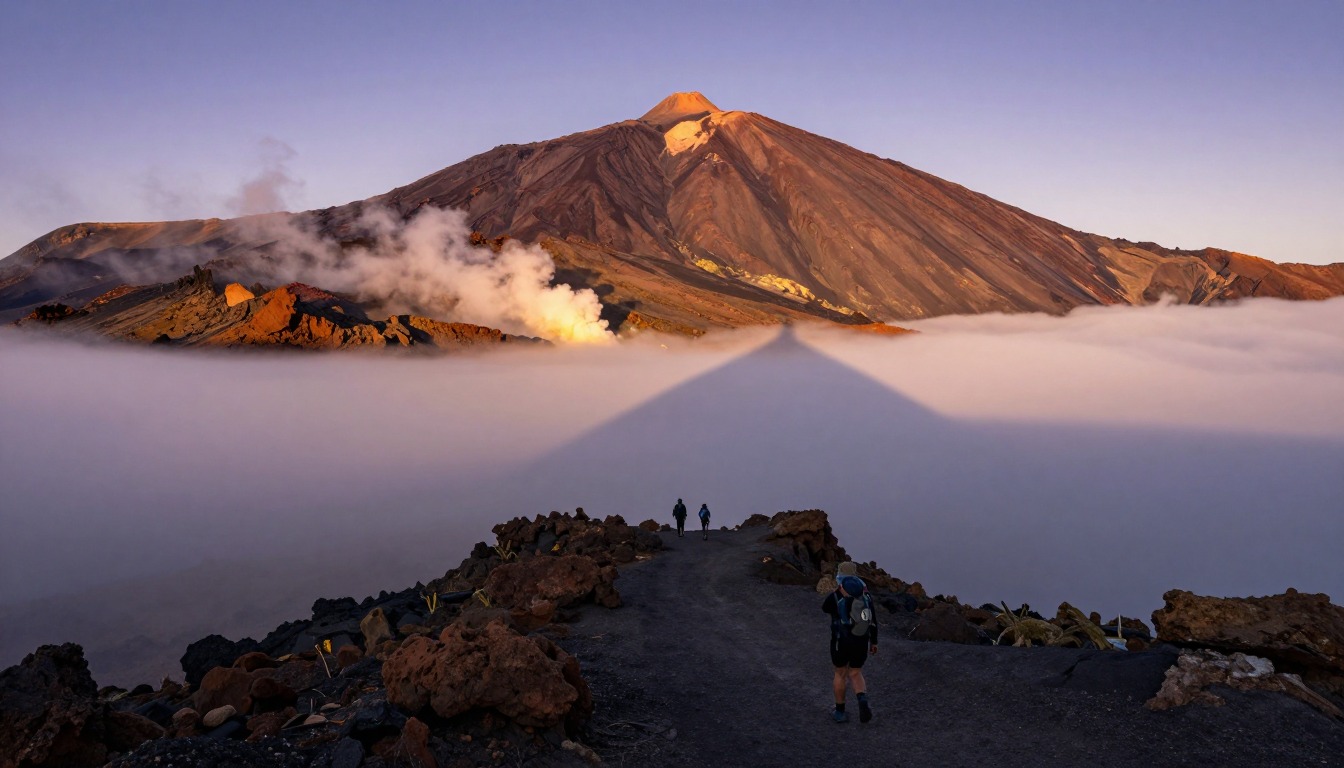 Illustration evoking Mount Teide