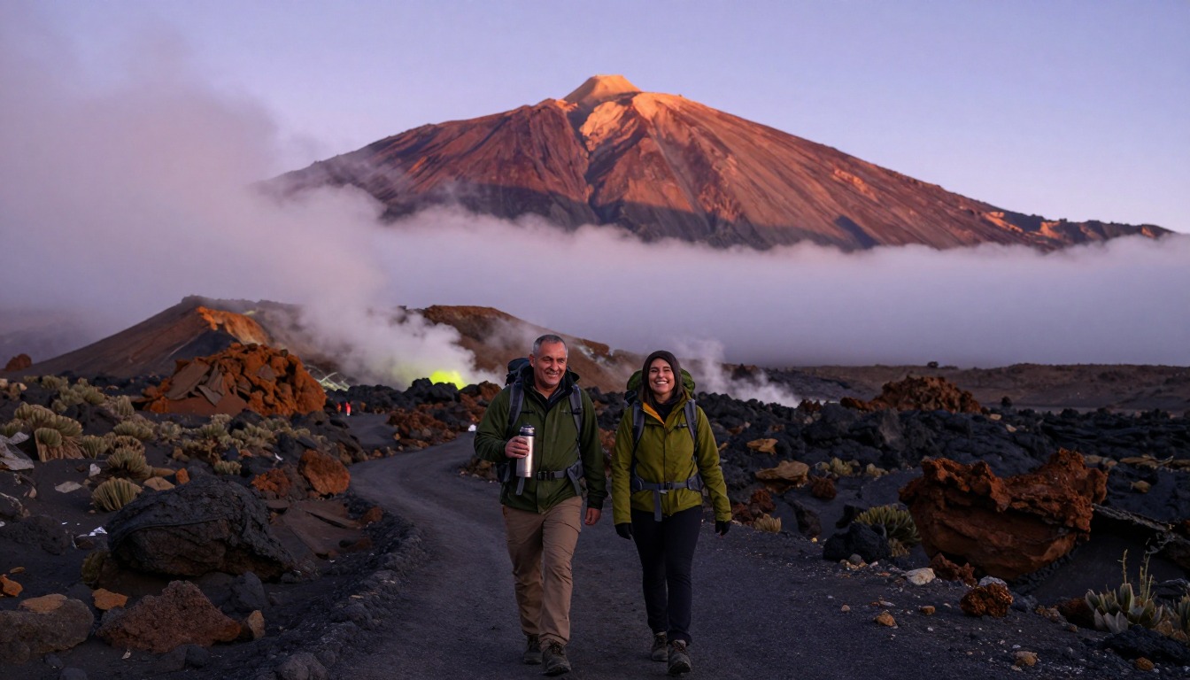 Illustration of the trail at Mount Teide