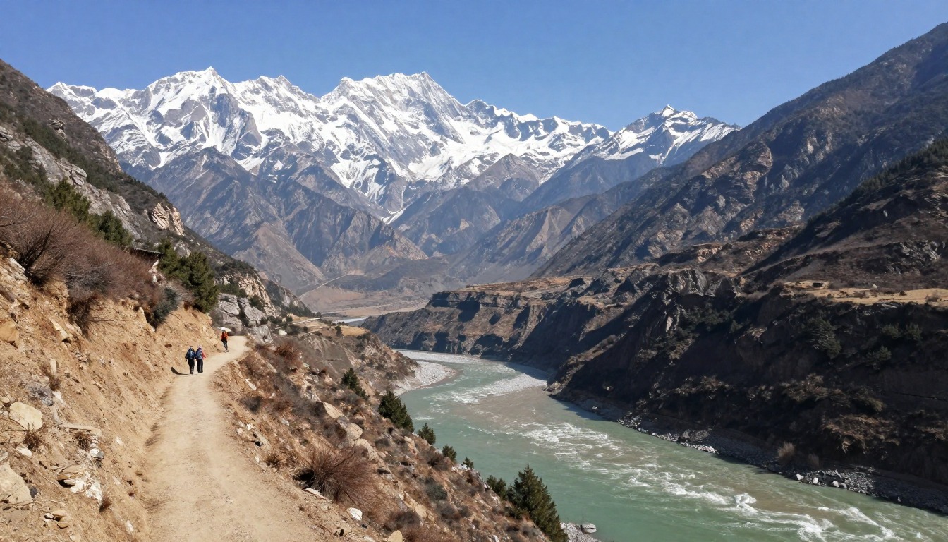 Illustration evoking Tiger Leaping Gorge