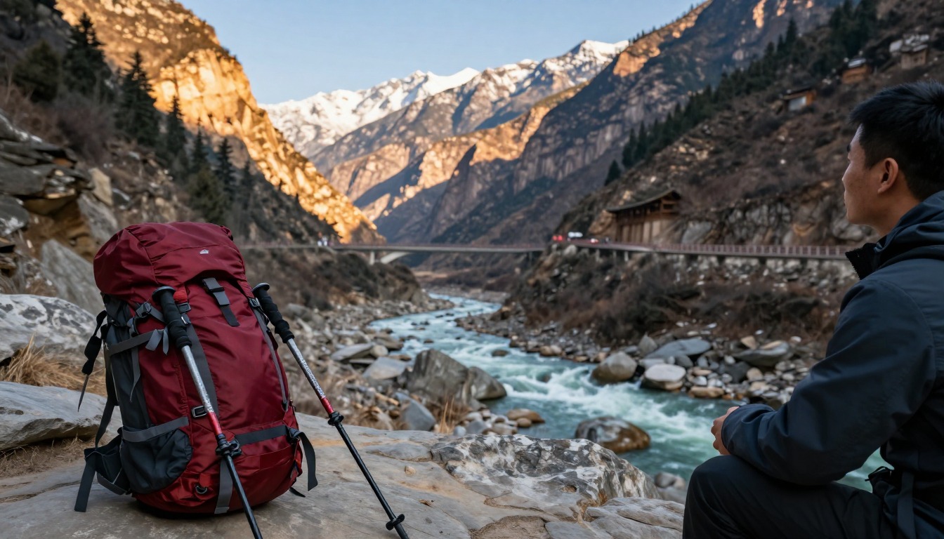 Illustrative detail from Tiger Leaping Gorge