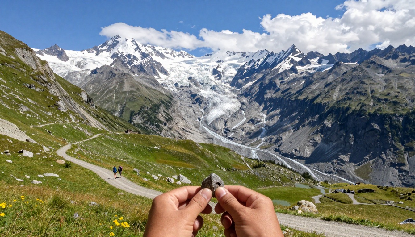 Illustration evoking Tour du Mont Blanc — Val Veny & Courmayeur